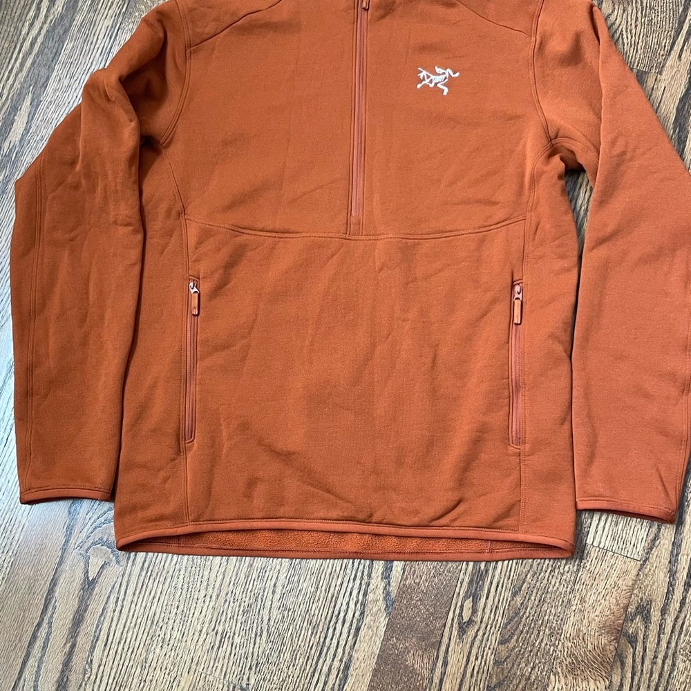 Arc'teryx Men's Polartec, Half Zip, Orange - Medium. EUC